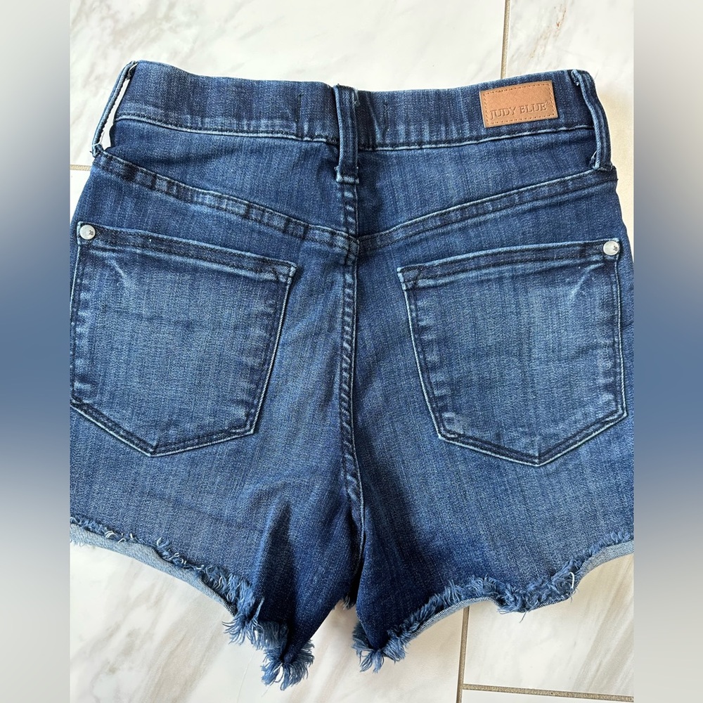 High-Rise Denim Shorts
